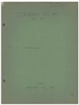 Moe Howard's 29pp. Script Dated February 1938 for The 1939 Three Stooges Film ''Three Little Sew and Sews'' -- Plus 3pp. Pages of Script Changes, Signed by Moe in Pencil -- Very Good